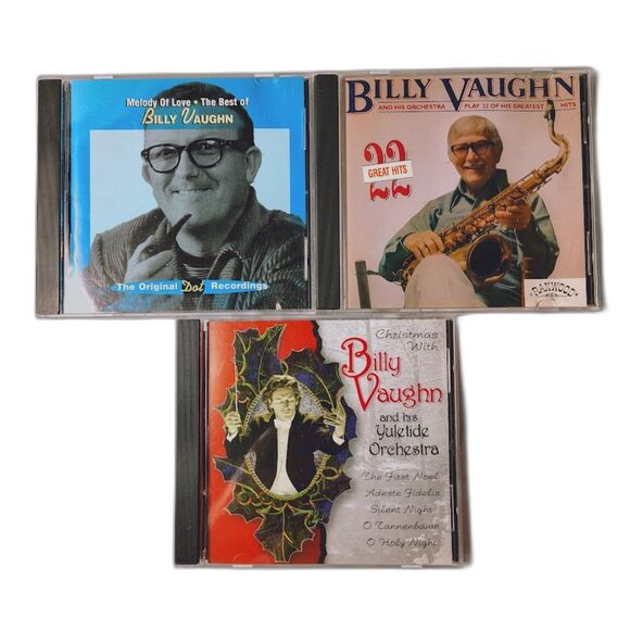 Lot 3 Billy Vaughn Music CDs Christmas Orchestra Melody of Love - Picture 1 of 5